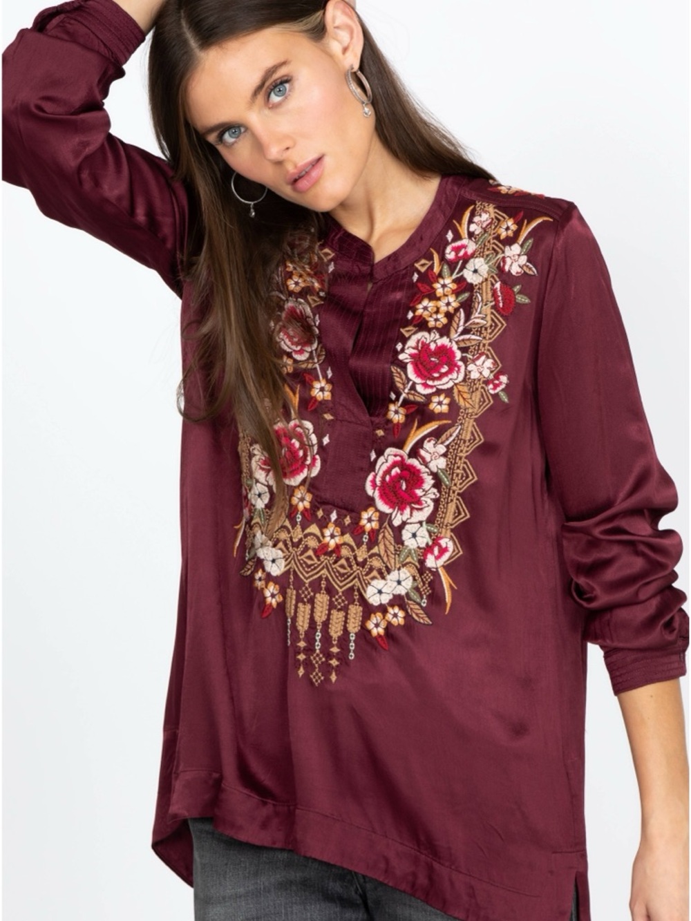 ANACAPRI RELAXED TRAPUNTO BLOUSE